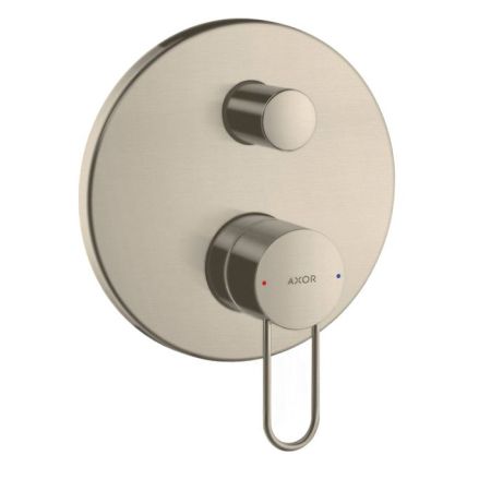 AX Uno Встраиваемый смеситель для ванны однорычажный (внешняя часть), цвет: шлифованный никель, артикул 38426820