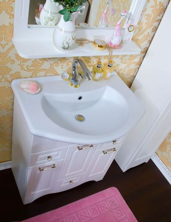 Зеркало Бриклаер Анна Лаура 75 с подсветкой Белое