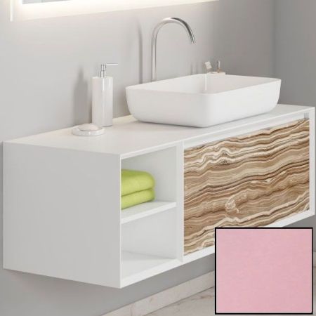 Тумба под раковину SanVit Стайл 120 R kstyle120 подвесная Розовый глянец