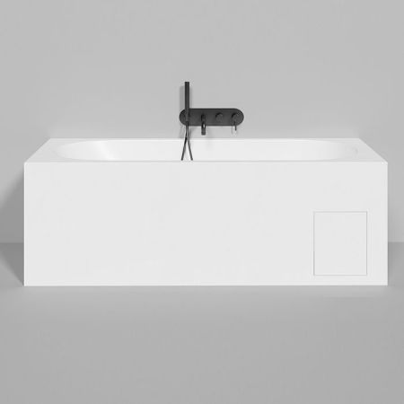 Salini ORNELLA Встраиваемая ванна 1700х700х600мм, овальная чаша, мат-л: S-Sense, глянцевый, матовый белый (без слива-перелива), артикул 102313M