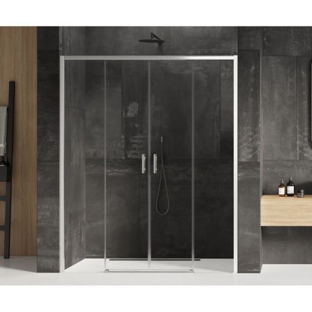 Дверь в нишу NEW TRENDY PRIME 180x200 D-0338A (хром), артикул D-0338A