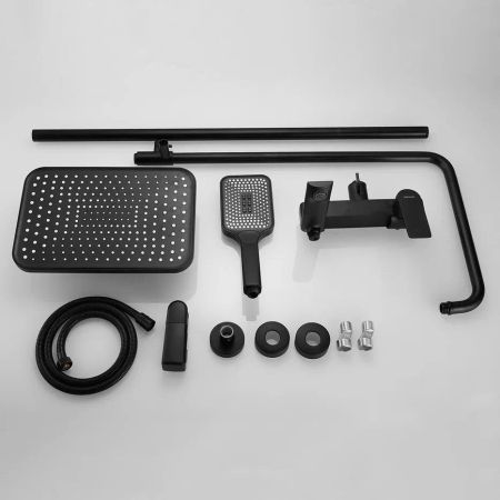 Душевая система Shevanik S9136H, черный, артикул S9136H