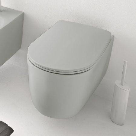 Kerasan Nolita Унитаз безободковый подвесной 55х35 см, с креплениями WB9N, цвет Grigio matt