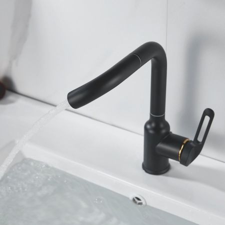 Смеситель для раковины Raffine F201H, черный