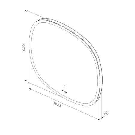 M8FMOX0651WGS Зеркало универсальное с контурной LED-подсветкой, ИК- сенсором, квадрат, 65 см, артикул M8FMOX0651WGS