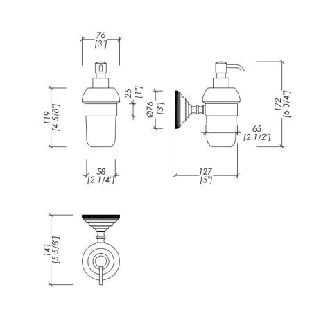 Devon  Diamond Дозатор для жидкого мыла, , цвет никель блестящий, артикул WHD530NKBI