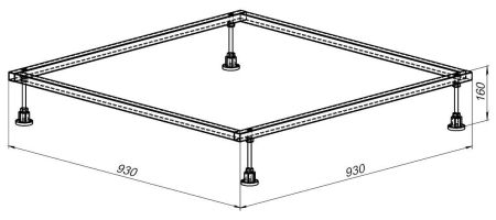 Каркас для поддона Allen Brau 100х100 8.00002, артикул 8.00002