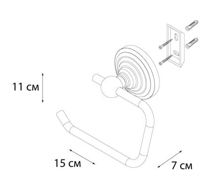 Держатель туалетной бумаги Fixsen Retro FX-83810A Бронза, артикул FX-83810A