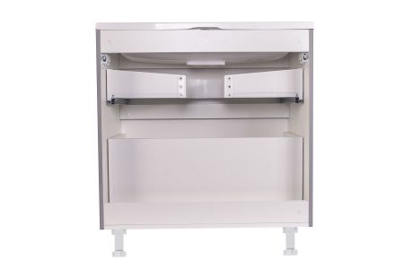 Тумба напольная "Бергамо мини 90" (2 ящ.) Люкс антискрейтч серый, PLUS, артикул СС-00002362