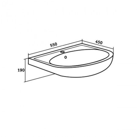 УМЫВАЛЬНИК RUNO мебельный Rosa Уют 55 (00000000153), артикул 00000000153