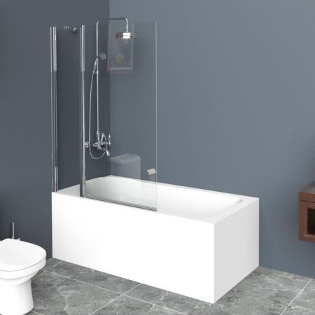 Душевая шторка на ванну BelBagno UNO-V-11-100/150-C-Cr