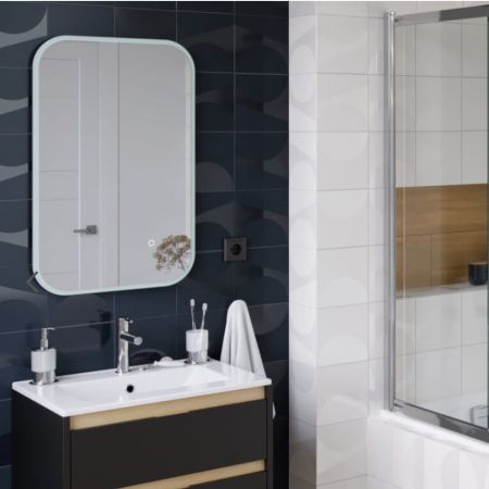 Зеркало прямоугольное EXCELLENT Lumiro 80x50 (белый мат), артикул DOEX.LU080.050.AC