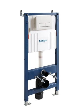 Инсталляция BELBAGNO для подвесного унитаза в комплекте с кнопкой смыва BB-101-M-BR, артикул BB-101-M-BR