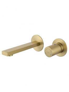 Смеситель для раковины встраиваемый WONZON & WOGHAND, Брашированное золото (WW-105-BG)