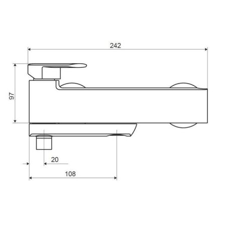 Смеситель для ванны EXCELLENT Pride AREX.4005CR (хром), артикул AREX.4005CR