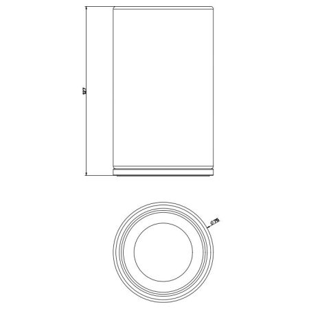 GESSI INCISO Стакан настольный, цвет: черный/золото, артикул 58532#246