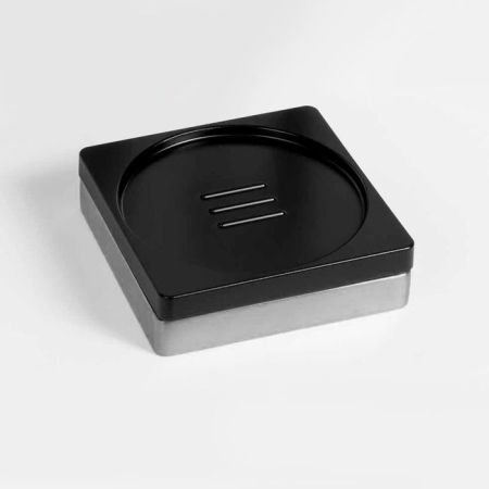 Colombo MiniQ Мыльница настольная, цвет: хром/черная резина, артикул B5040.CR-RNE