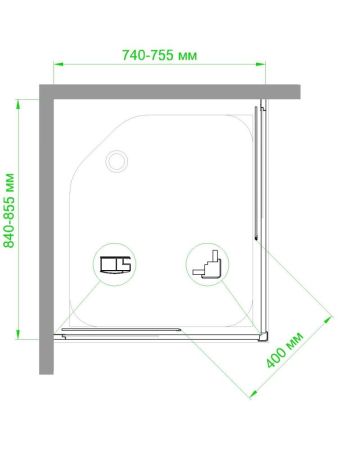 Душевой уголок Royal Bath RB HPD-C 85х75х200 (матовое), артикул RB7585HPD-C