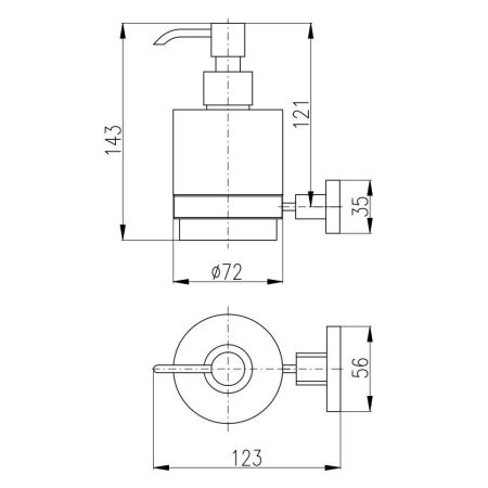 Дозатор жидкого мыла Rav Slezak YUKON YUA0303CMATZ, черный/золото