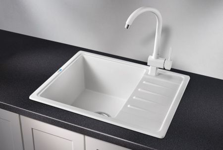 Кухонная мойка GRANULA Standart (5803, БЕЛЫЙ), артикул 5803, БЕЛЫЙ