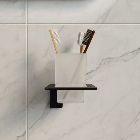 Стакан для зубных щеток Iddis Slide SLIBSG1i45 Черный, артикул SLIBSG1i45