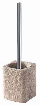 Gedy Aries, напольный ерш, цвет хром - бежевый