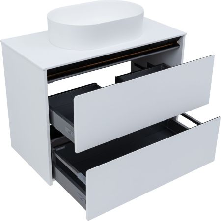 Тумба под раковину Allen Brau Activity 90 1.34005.WM белый матовый/черный браш, артикул 1.34005.WM