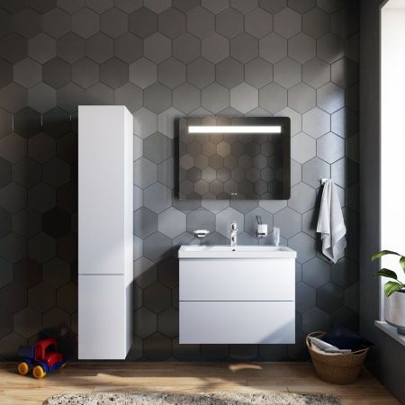 M90CHL0306WG GEM, шкаф-колонна, подвесной, левый, 30 см, двери, push-to-open, цвет: белый, глянец, артикул M90CHL0306WG