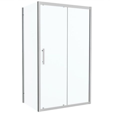 Душевой уголок Bravat Stream 120x80 BS120.3103S профиль Хром стекло прозрачное, артикул BS120.3103S