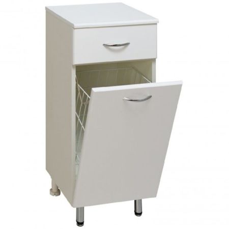 Тумба Runo 40 4620750021054 с бельевой корзиной Белая