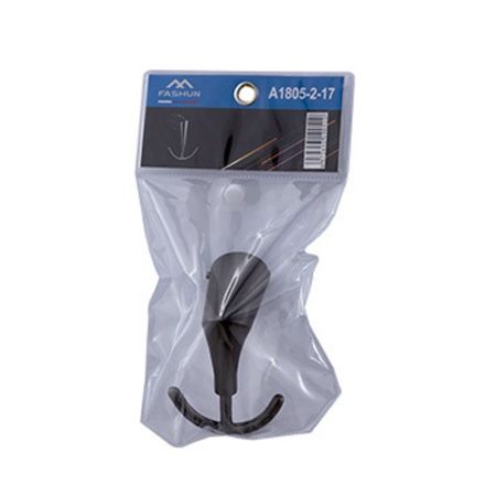 Крючок для ванной комнаты двойной FASHUN A1805-2-17, графит