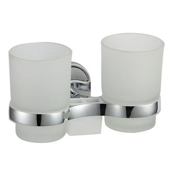 Стакан для ванной комнаты двойной Savol S-007068, хром