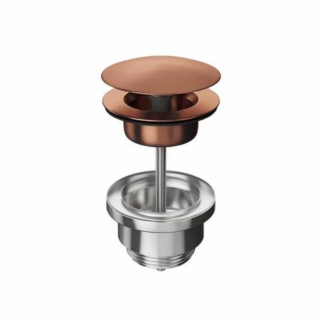 Донный клапан для раковины, брашированная медь, pvd, артикул 24686KM.59.067