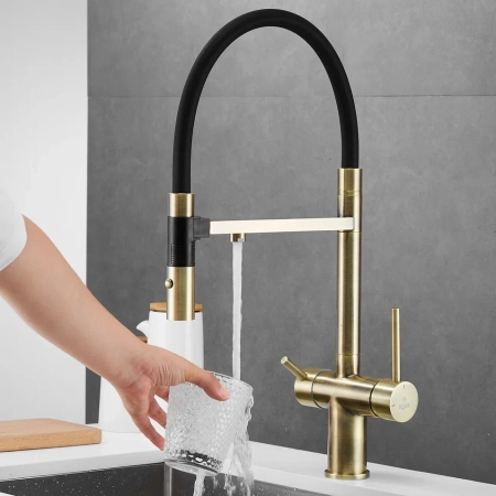 Смеситель для кухни Rose R958Q, бронза