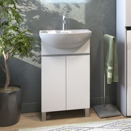 Тумба под раковину напольная VIGO Wing tn.WIN.BAL.50.2D белый, 50 см, артикул tn.WIN.BAL.50.2D белый