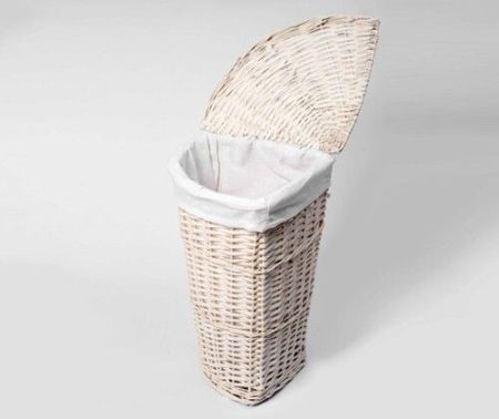 Корзина для белья WasserKRAFT Vils 31x31x45 WB-560-M с крышкой Белая, артикул WB-560-M