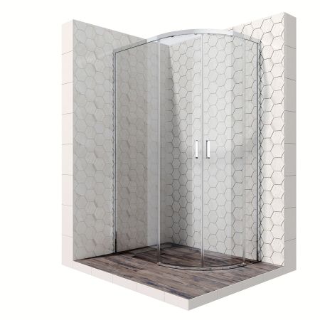 Душевой уголок Ambassador Queen 11011103L-PR1, полукруглый, линейный трап, 120х80, артикул 11011103L-PR1