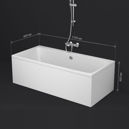 W84A-170-080W-A Func Ванна акриловая 170х80, артикул W84A-170-080W-A