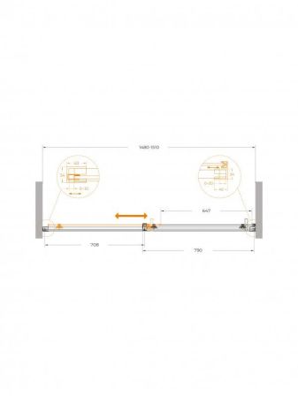PLANE-BF-1-120-C-GM Душевая дверь, отделка Оружейная сталь, артикул PLANE-BF-1-120-C-GM