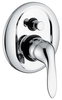 Emmevi Neco, однорычажный встраиваемый смеситель для душа с дивертером на 2 выхода, цвет хром