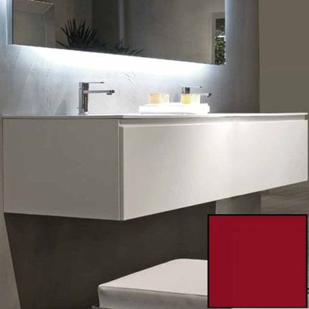 Тумба с раковиной SanVit Флай 120 kfly2120 в цвете Ral подвесная Красный глянец, артикул kfly2120