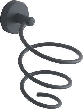 Gedy Eros, держатель для фена, цвет черный матовый