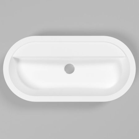 Умывальник WHITECROSS Malachite F 70x35 (белый мат) иск. камень, артикул 0726.070035.200