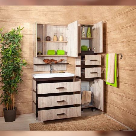 Комплект мебели для ванной Бриклаер ТЕХАС 80, кантри/венге, артикул ТЕХАС 80