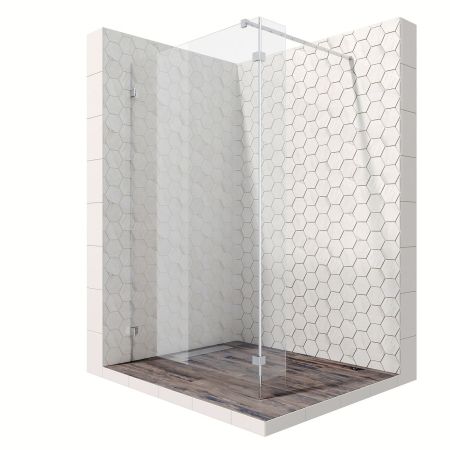 Душевая перегородка Ambassador Walk-in 15031105-MA1, свободный вход, точечный трап,90х25