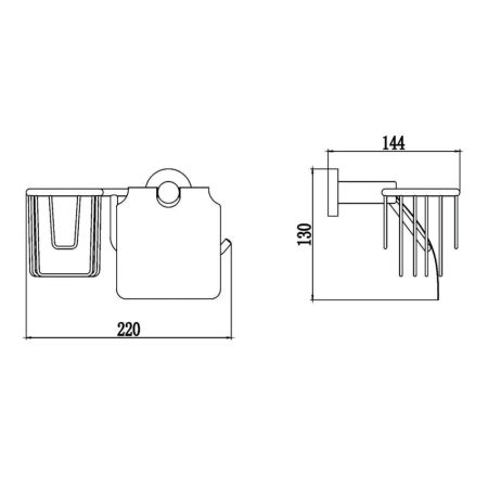 Держатель для туалетной бумаги и освежителя Savol S-R08751, хром, артикул S-R08751