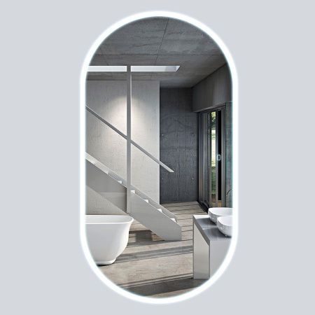 Зеркало LED VLM-2K100 500х1000 c сенсорным выключателем и диммером