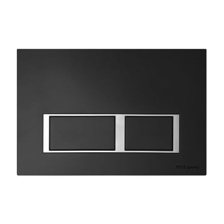 TECEspring Панель смыва с прямоугольными кнопками, черный матовый/хром глянц