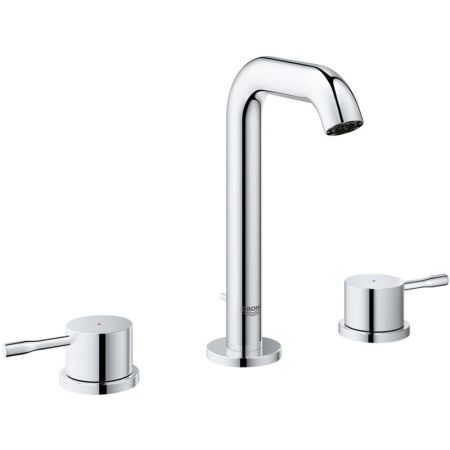 Смеситель для раковины GROHE Essence+ на 3 отверстия с донным клапаном, хром (20296001), артикул 20296001