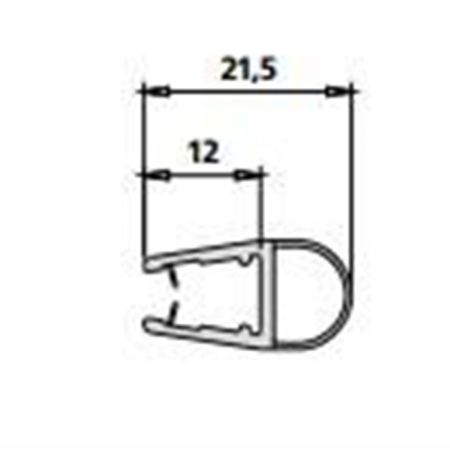 Уплотнитель  для маятниковой двери ATEA 2000мм 1T./1F